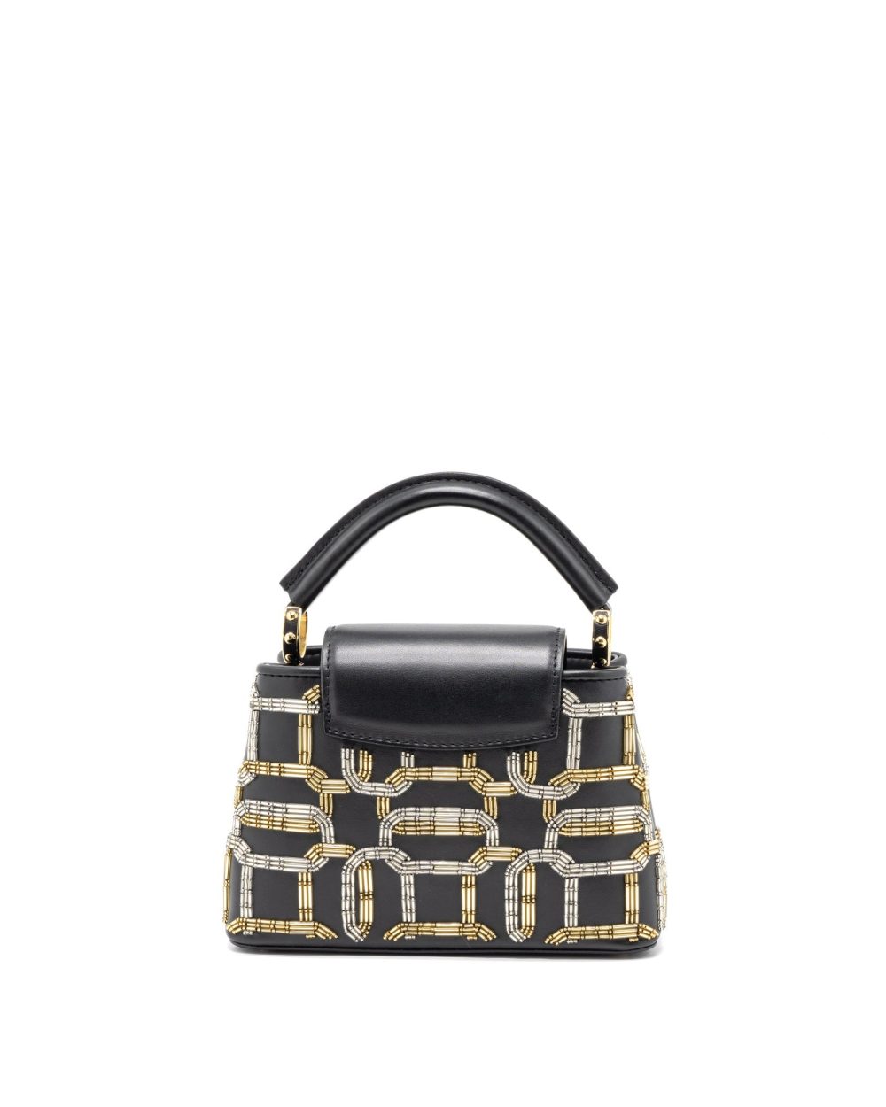 AAA Replica Louis Vuitton LV CAPUCINES BB 21FW LIMITED EDITION CALFSKIN BLACK/MULTICOLOUR GHW