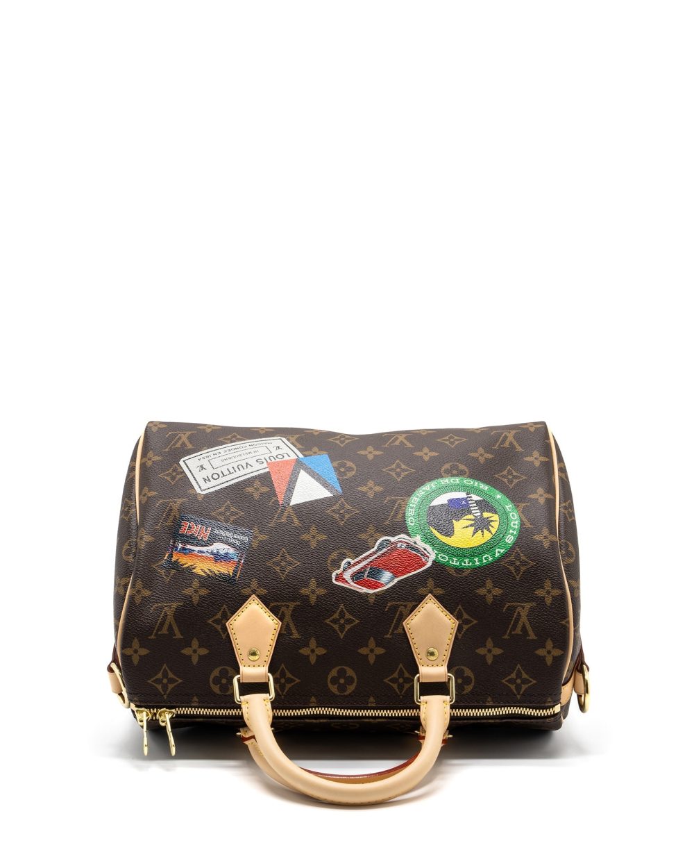 AAA Replica Louis Vuitton LV SPEEDY BANDOULIERE 30 MY LV WORLD TOUR MONOGRAM CANVAS GHW