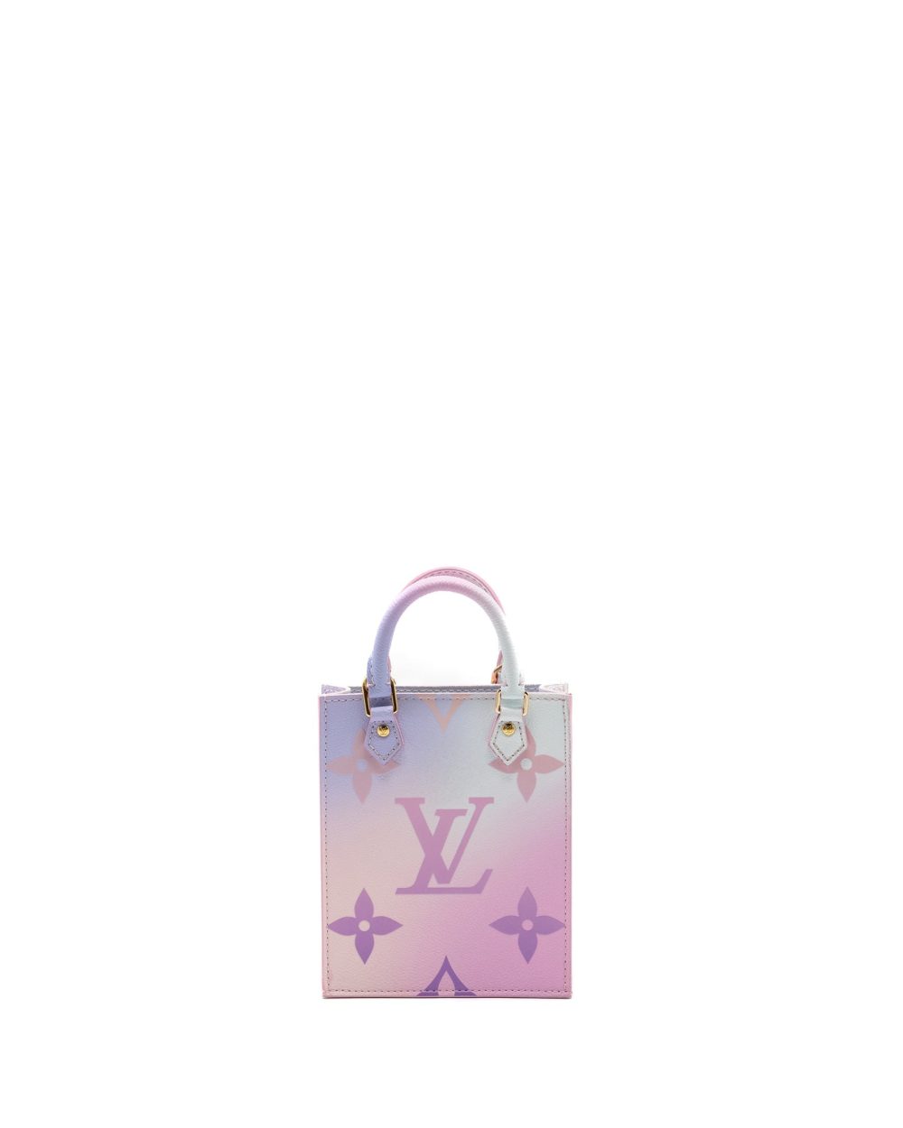 AAA Replica Louis Vuitton LV PETIT SAC PLAT MONOGRAM CANVAS SUNRISE PASTEL GHW (NEW VERSION)