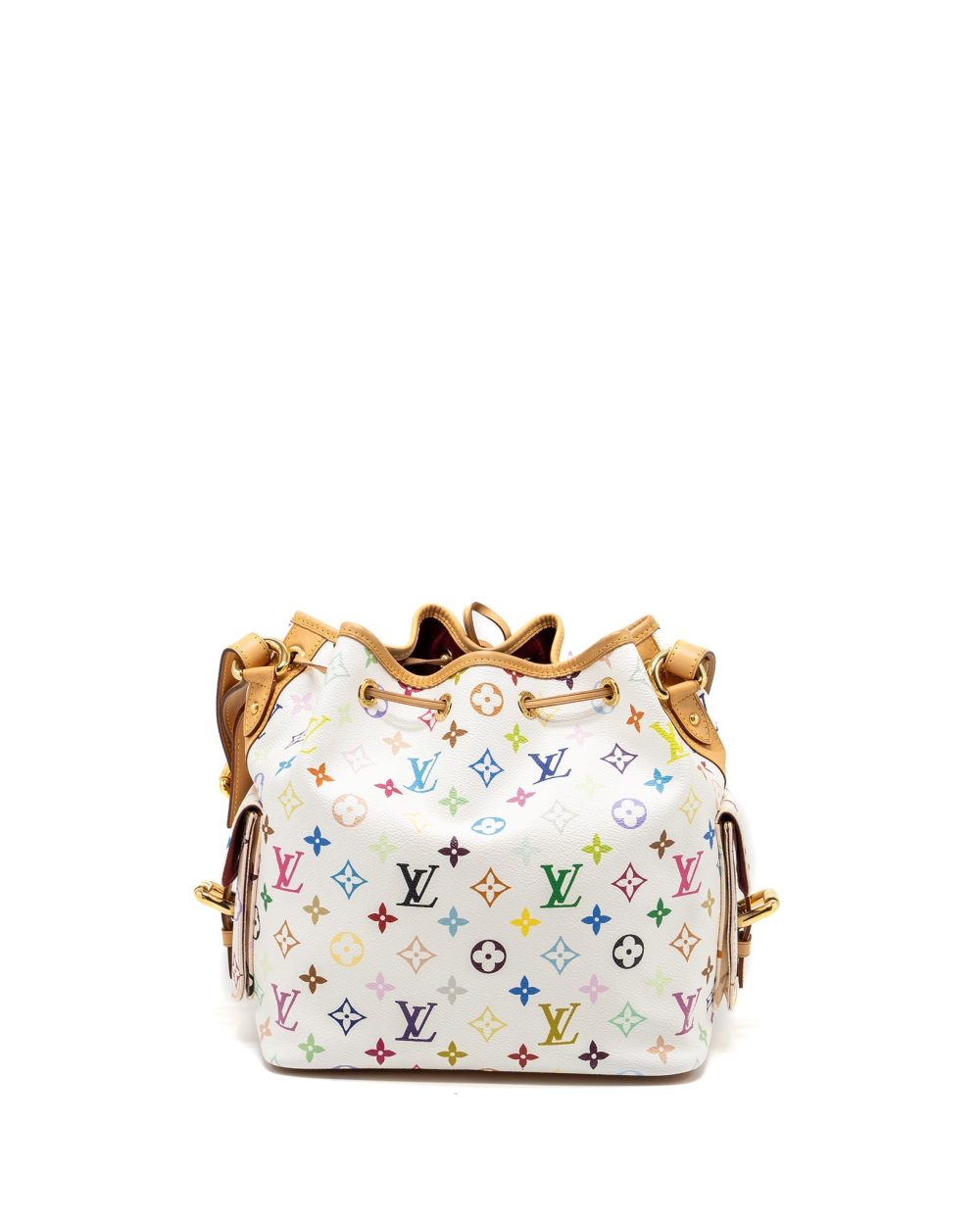 AAA Replica Louis Vuitton LV PETIT NOE WHITE MULTICOLOUR MONOGRAM CANVAS GHW
