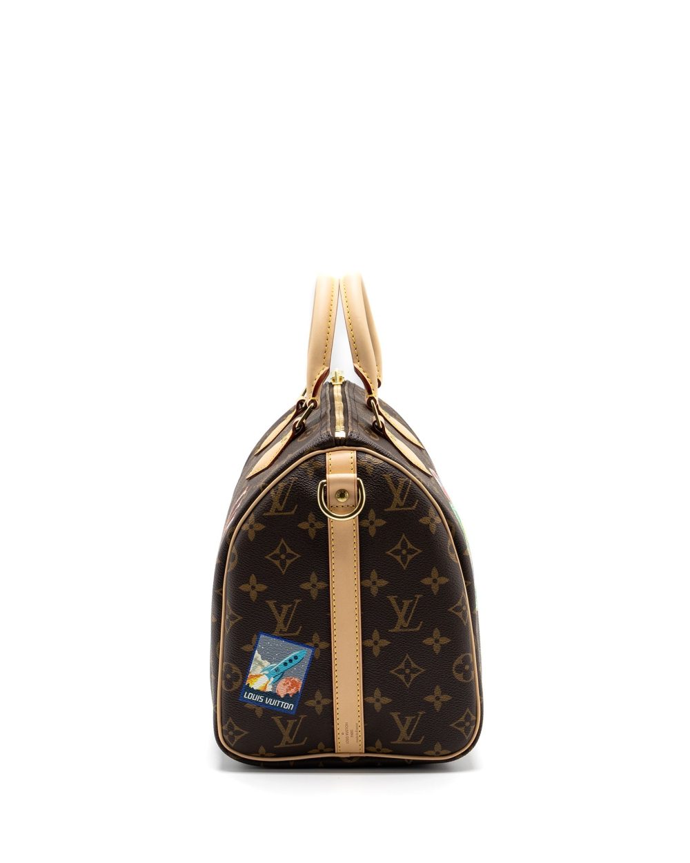 AAA Replica Louis Vuitton LV SPEEDY BANDOULIERE 30 MY LV WORLD TOUR MONOGRAM CANVAS GHW