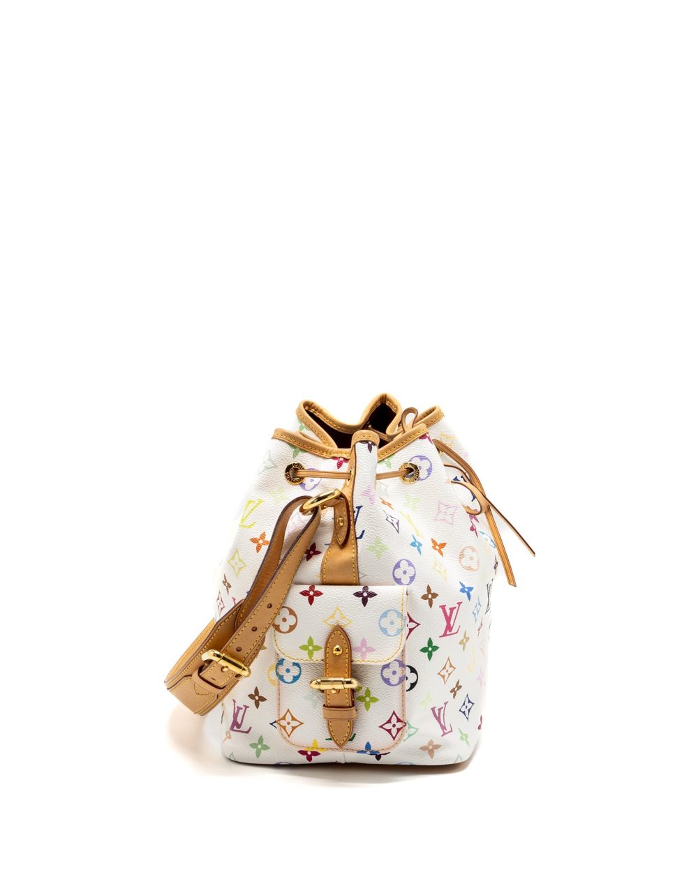 AAA Replica Louis Vuitton LV PETIT NOE WHITE MULTICOLOUR MONOGRAM CANVAS GHW
