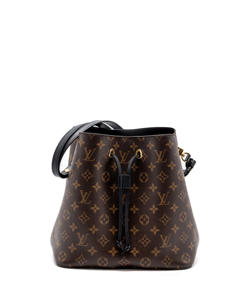 AAA Replica Louis Vuitton LV NEONOE MM MONOGRAM CANVAS BLACK GHW