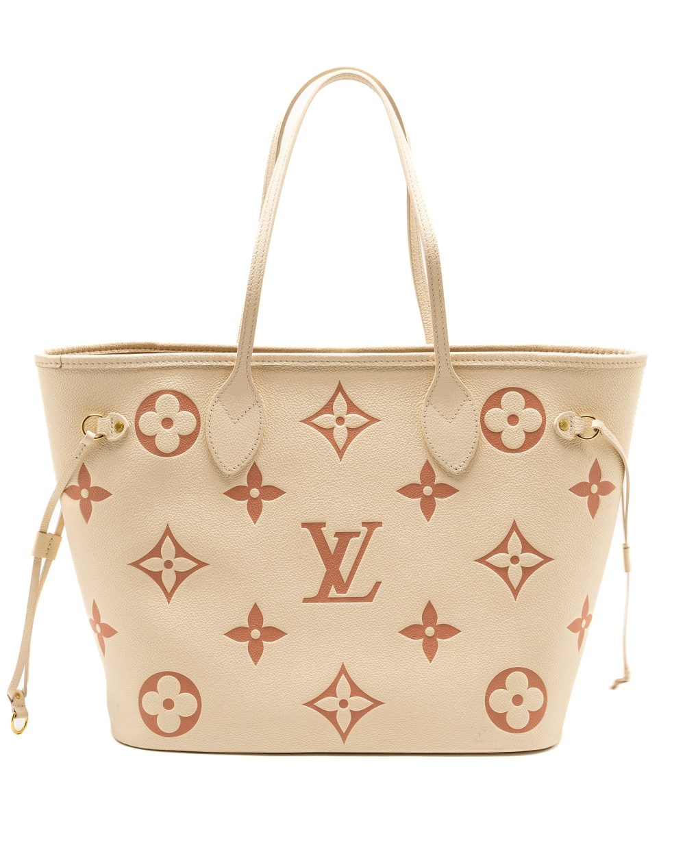 AAA Replica Louis Vuitton LV NEVERFULL MM MONOGRAM EMPREINTE CRÈME/ROSE TRIANON GHW