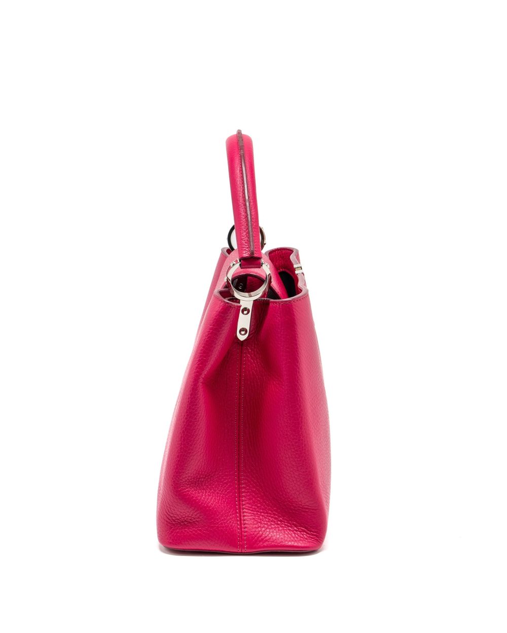 AAA Replica Louis Vuitton LV CAPUCINES TAURILLON HOT PINK SHW
