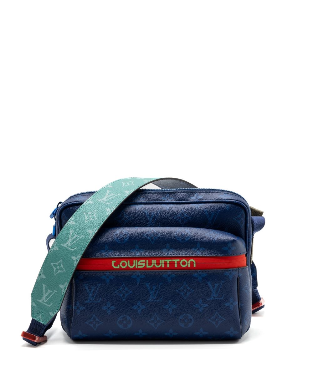 AAA Replica Louis Vuitton LV MESSENGER BAG MONOGRAM CANVAS PACIFIC BLUE/ MULTICOLOUR HARDWARE