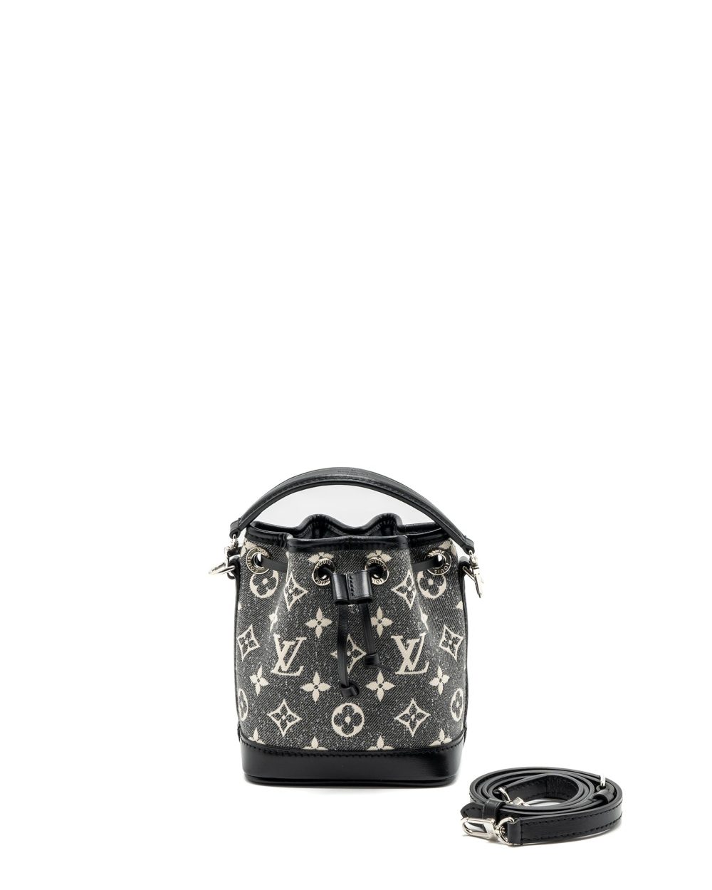 AAA Replica Louis Vuitton LV NANO NOE JACQUARD DENIM BLACK MULTICOLOUR SHW (NEW VERSION)