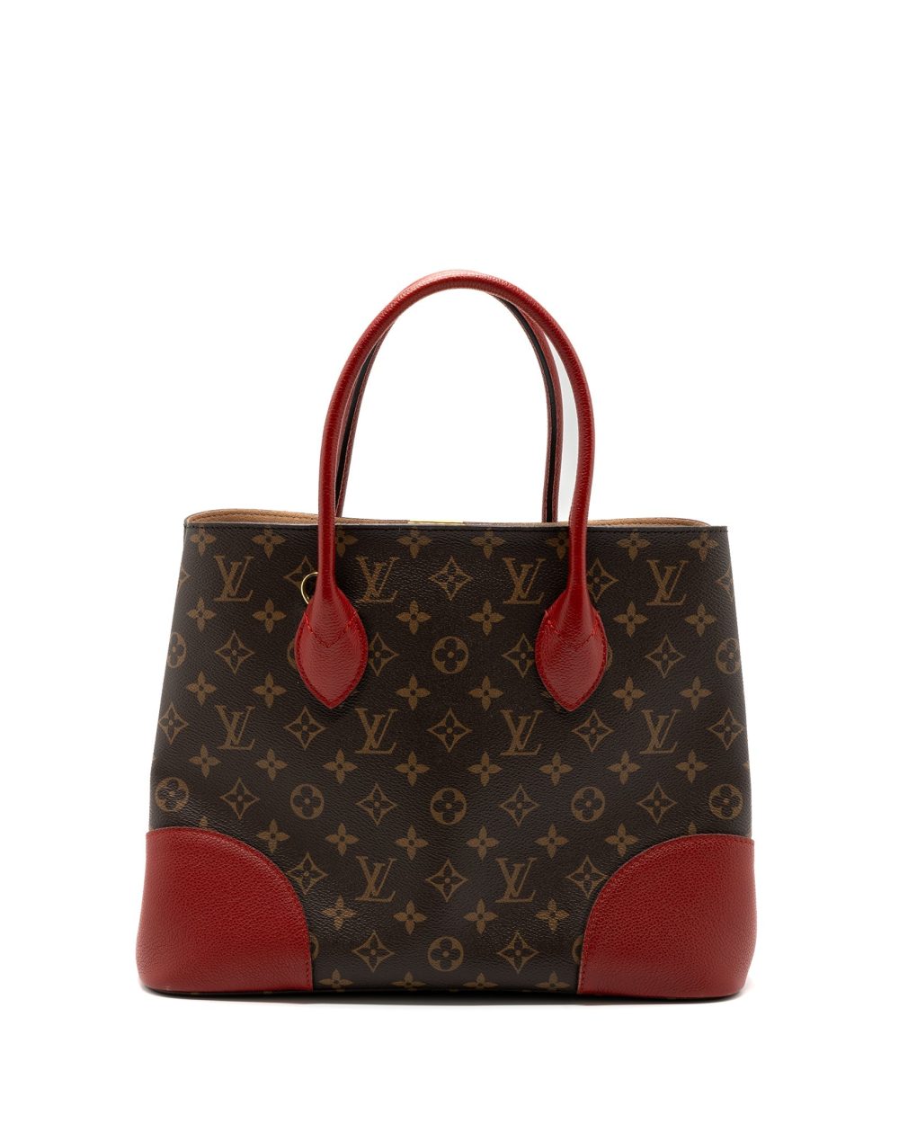 AAA Replica Louis Vuitton LV TOP HANDLE TOTE BAG MONOGRAM CANVAS / RED GHW