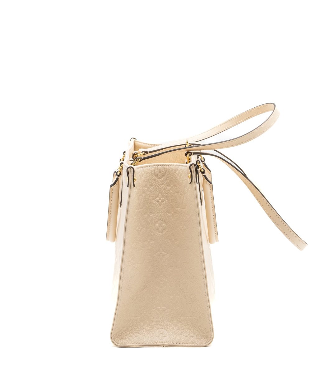 AAA Replica Louis Vuitton LV ONTHEGO MM EMPREINTE LEATHER WHITE GHW (NEW VERSION)