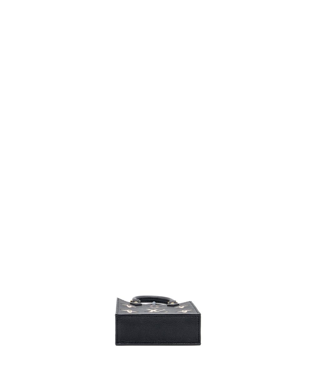 AAA Replica Louis Vuitton LV PETIT SAC PLAT MONOGRAM EMPREINTE BLACK/ BEIGE GHW (NEW VERSION)