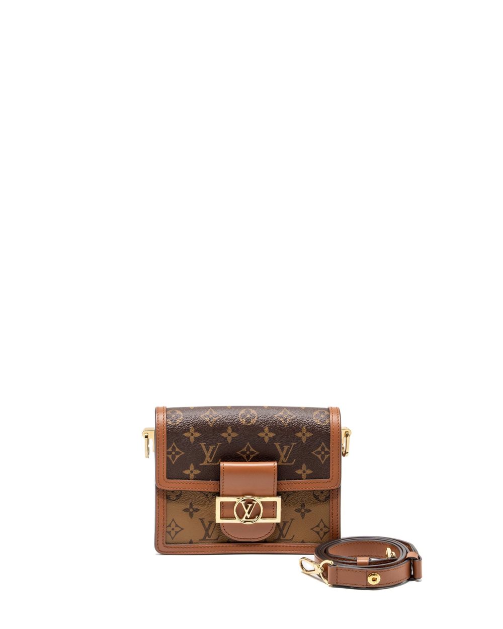 AAA Replica Louis Vuitton LV MINI DAUPHINE MONOGRAM CANVAS GHW