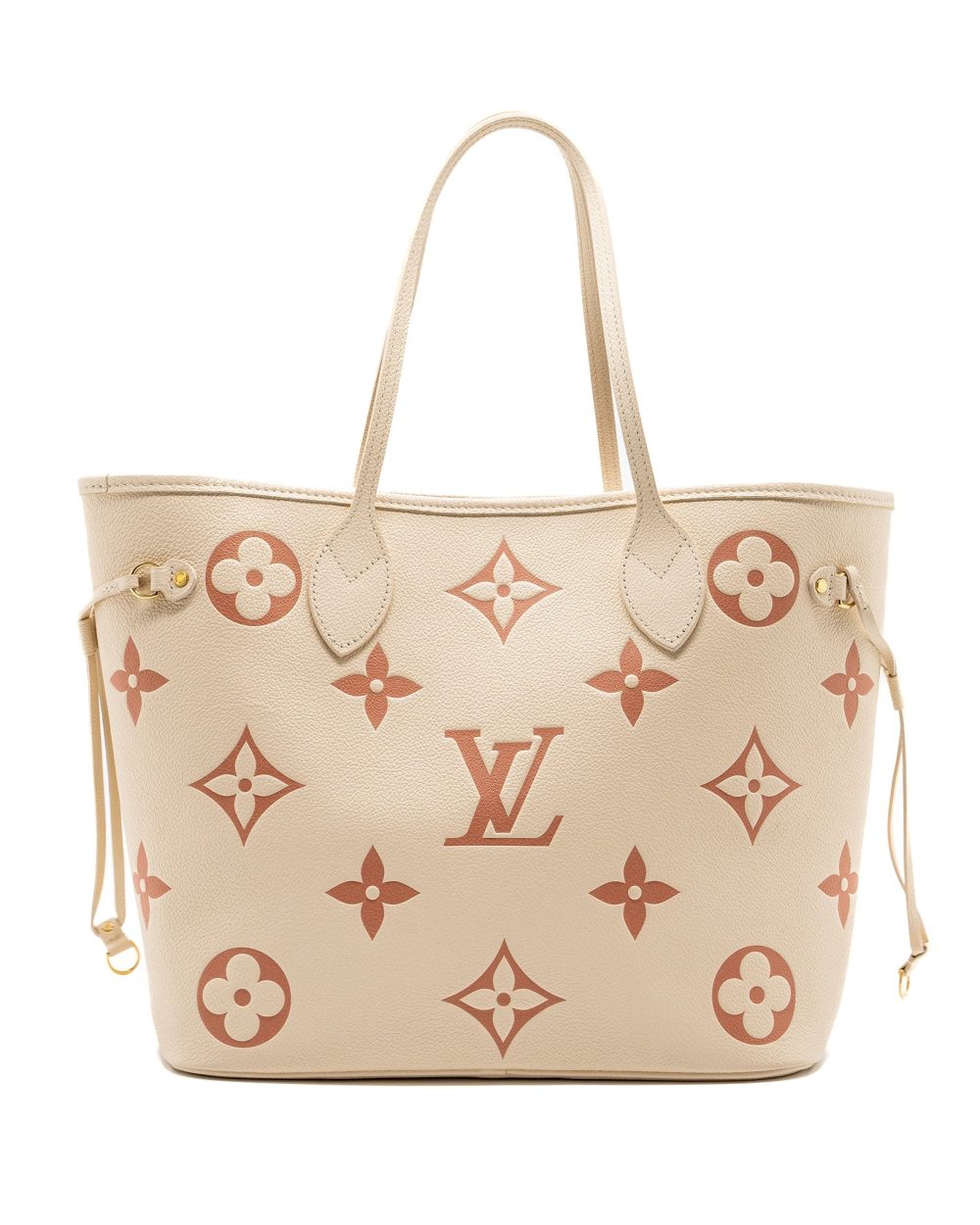 AAA Replica Louis Vuitton LV NEVERFULL MM MONOGRAM EMPREINTE CRÈME/ROSE TRIANON GHW(NEW VERSION)