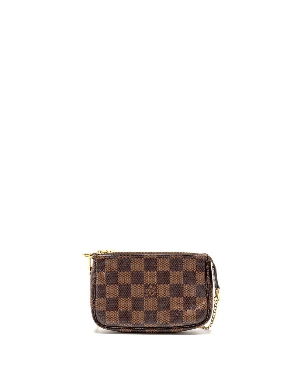 AAA Replica Louis Vuitton LV MINI POCHETTE ACCESSORIES DAMIER EBENE CANVAS GHW