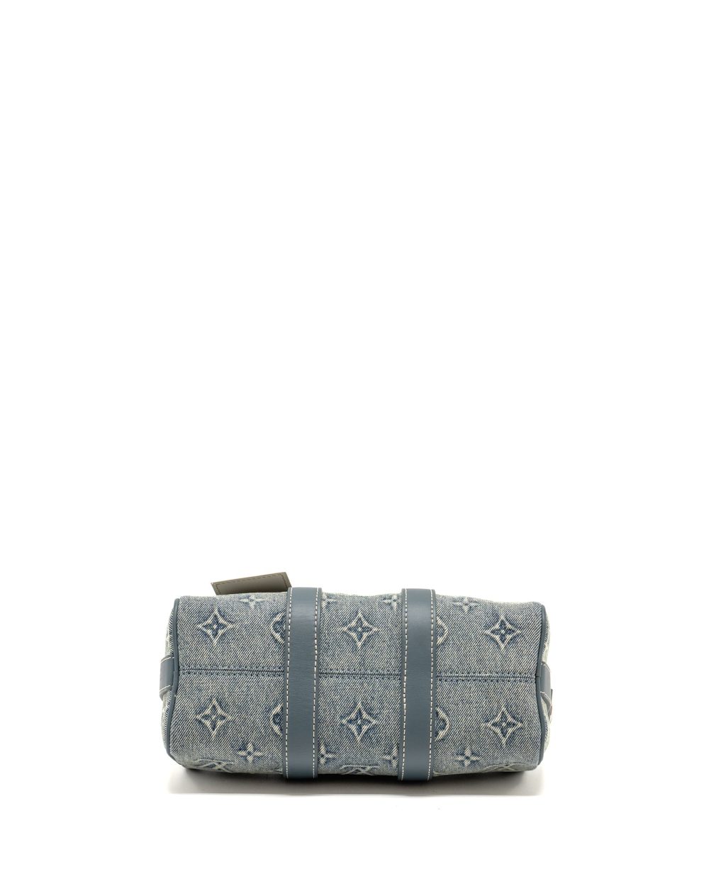AAA Replica Louis Vuitton LV KEEPALL BANDOULIERE 25 WASHED DENIM CANVAS BLUE SHW
