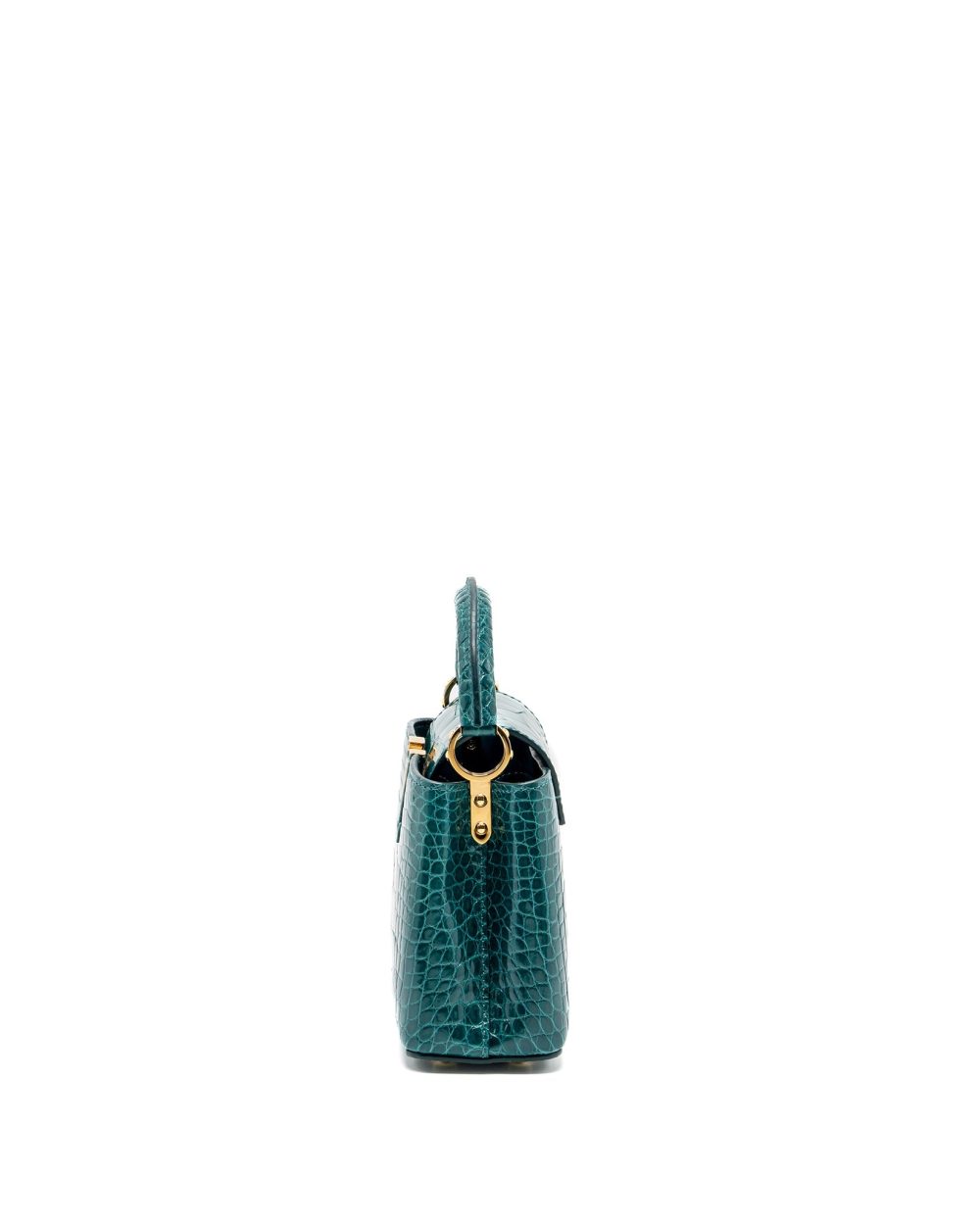 AAA Replica Louis Vuitton LV CAPUCINES MINI CROCODILE BRILLANT BLUE CANARD GHW