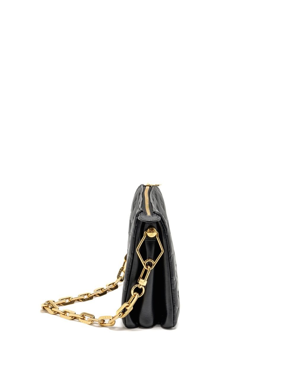 AAA Replica Louis Vuitton LV COUSSIN PM LAMBSKIN BLACK GHW