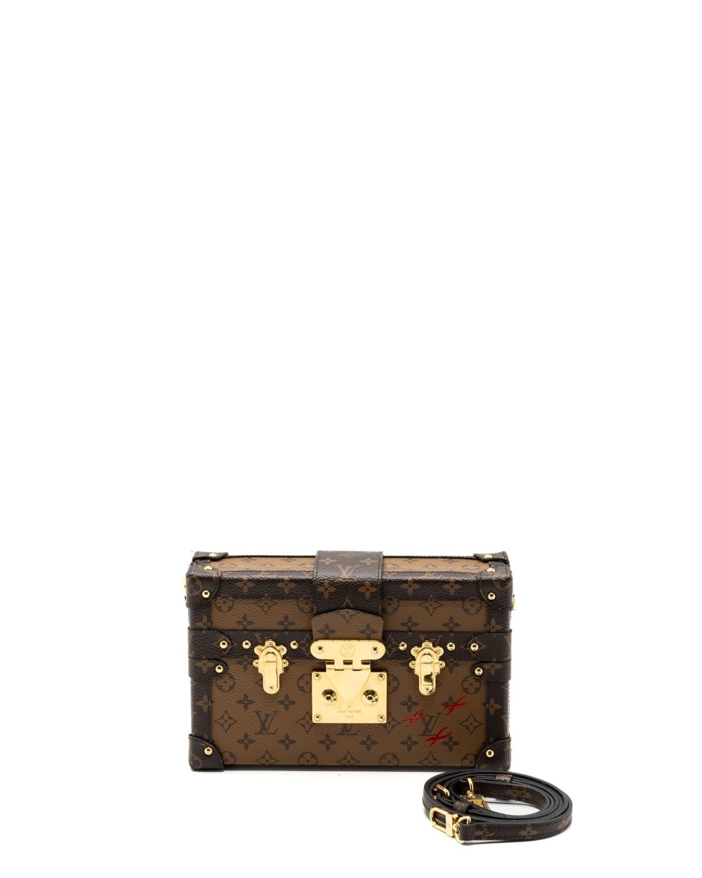 AAA Replica Louis Vuitton LV PETITE MALLE MONOGRAM REVERSE CANVAS GHW
