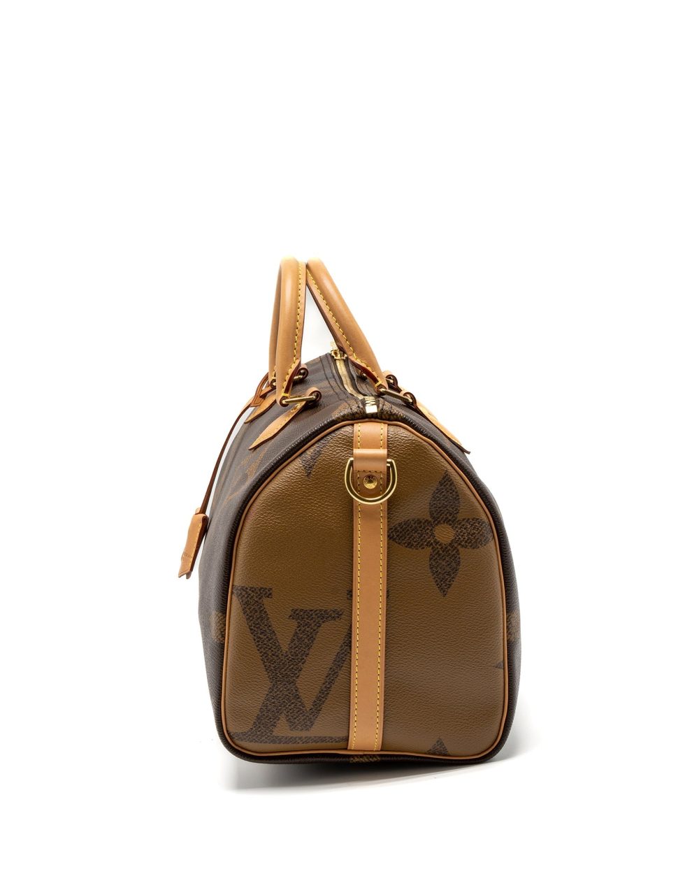 AAA Replica Louis Vuitton LV SPEEDY 30 BANDOULIERE GIANT MONOGRAM REVERSE CANVAS GHW