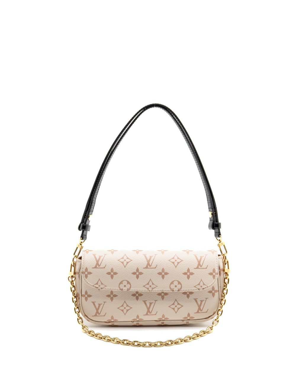 AAA Replica Louis Vuitton LV IVY WALLET ON CHAIN MONOGRAM CANVAS BEIGE/ CREAM GHW