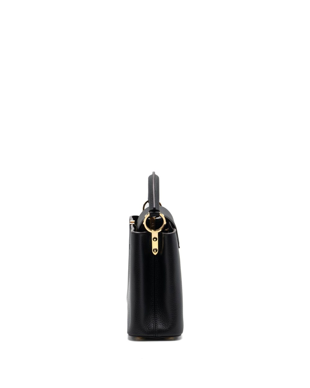 AAA Replica Louis Vuitton LV CAPUCINES BB TAURILLON BLACK GHW(NEW VERSION)