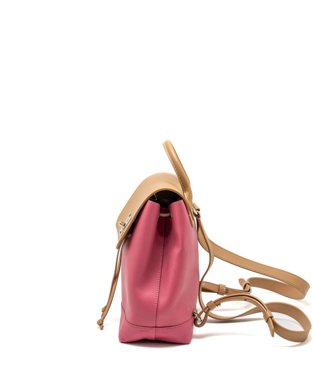 AAA Replica Louis Vuitton LV LOCKME BACKPACK CALFSKIN PINK/BEIGE SHW 