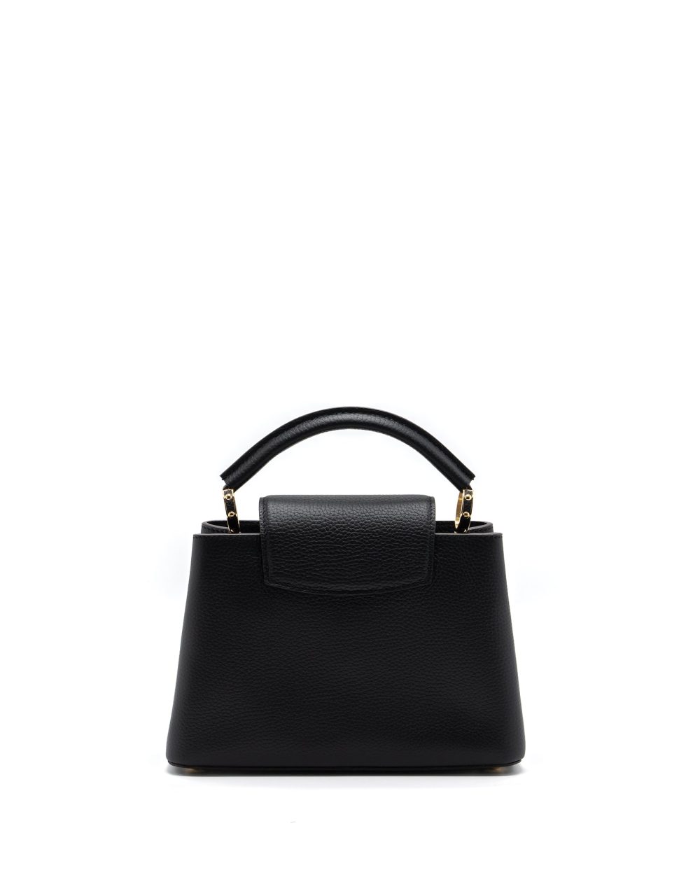 AAA Replica Louis Vuitton LV CAPUCINES BB TAURILLON BLACK GHW(NEW VERSION)