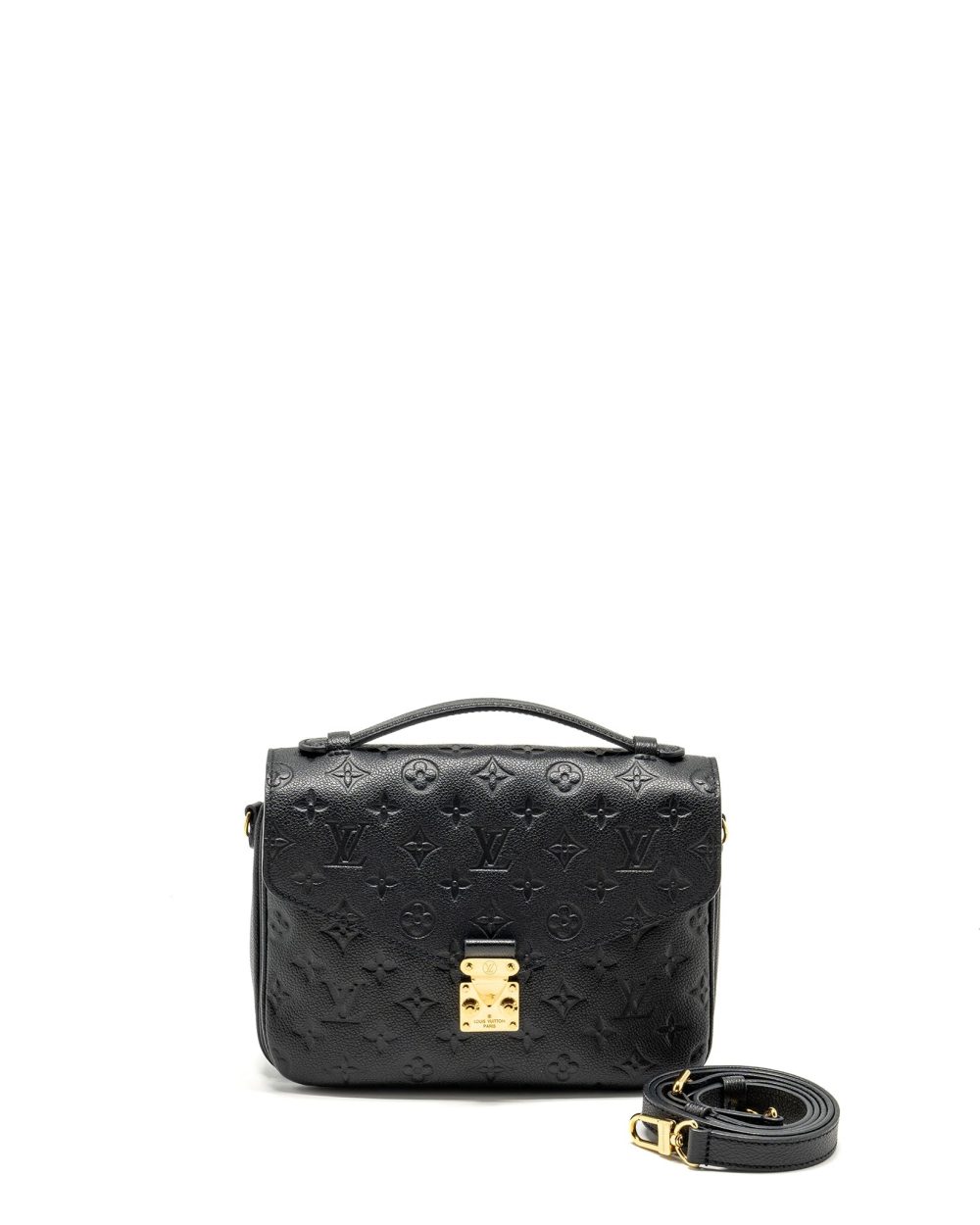 AAA Replica Louis Vuitton LV POCHETTE METIS MONOGRAM EMPREINTE BLACK GHW