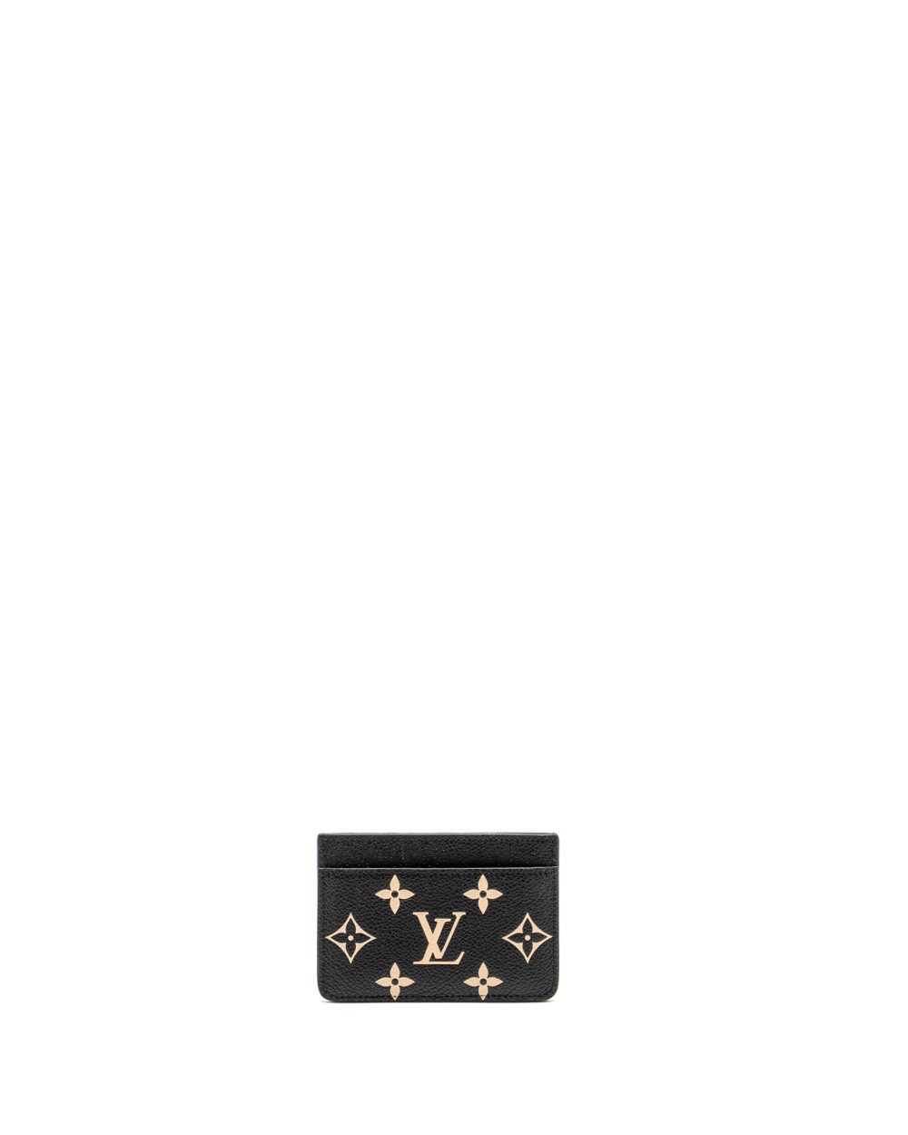 AAA Replica Louis Vuitton LV CARD HOLDER BICOLOUR MONOGRAM EMPREINTE BLACK /BEIGE GHW