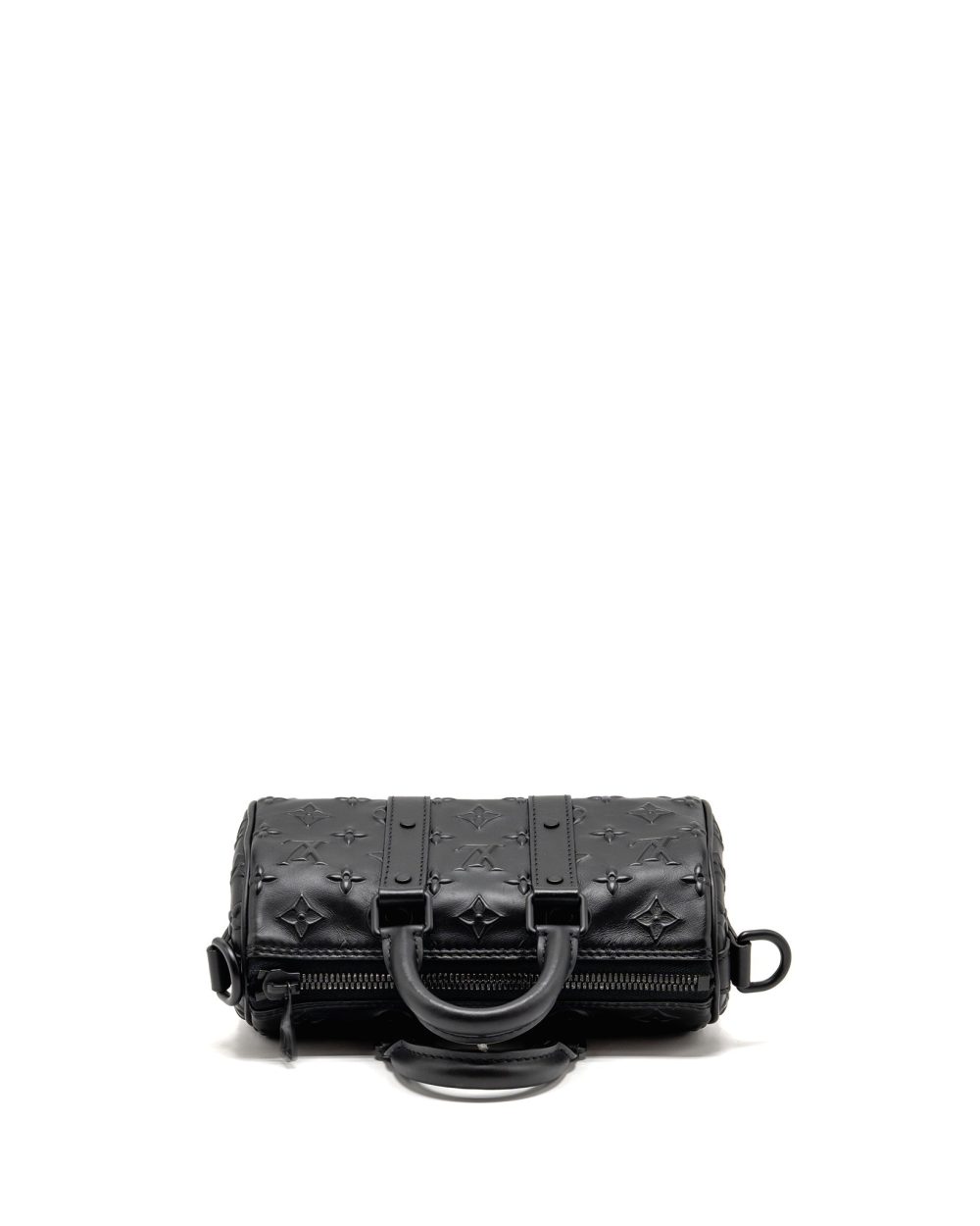 AAA Replica Louis Vuitton LV KEEPALL XS MONOGRAM SEAL COWHIDE LEATHER SO BLACK