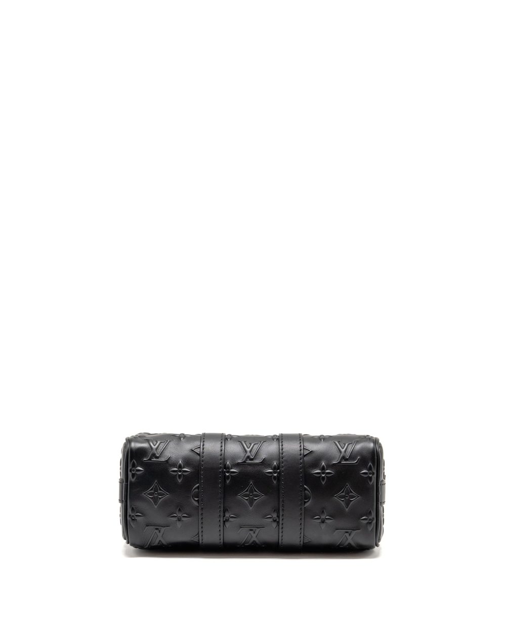 AAA Replica Louis Vuitton LV KEEPALL XS MONOGRAM SEAL COWHIDE LEATHER SO BLACK