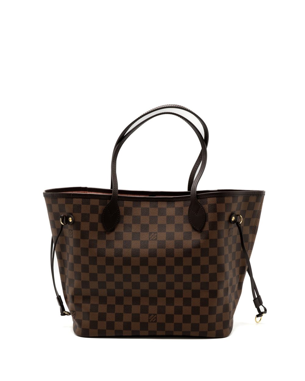 AAA Replica Louis Vuitton LV NEVERFULL MM MONOGRAM DAMIER EBENE CANVAS / ROSE BALLERINA GHW