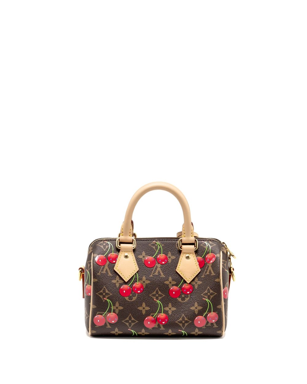 AAA Replica Louis Vuitton LV X TAKASHI MURAKAMI SPEEDY BANDOULIERE 20 MONOGRAM CHERRY COATED CANVAS MULTICOLOURED GHW