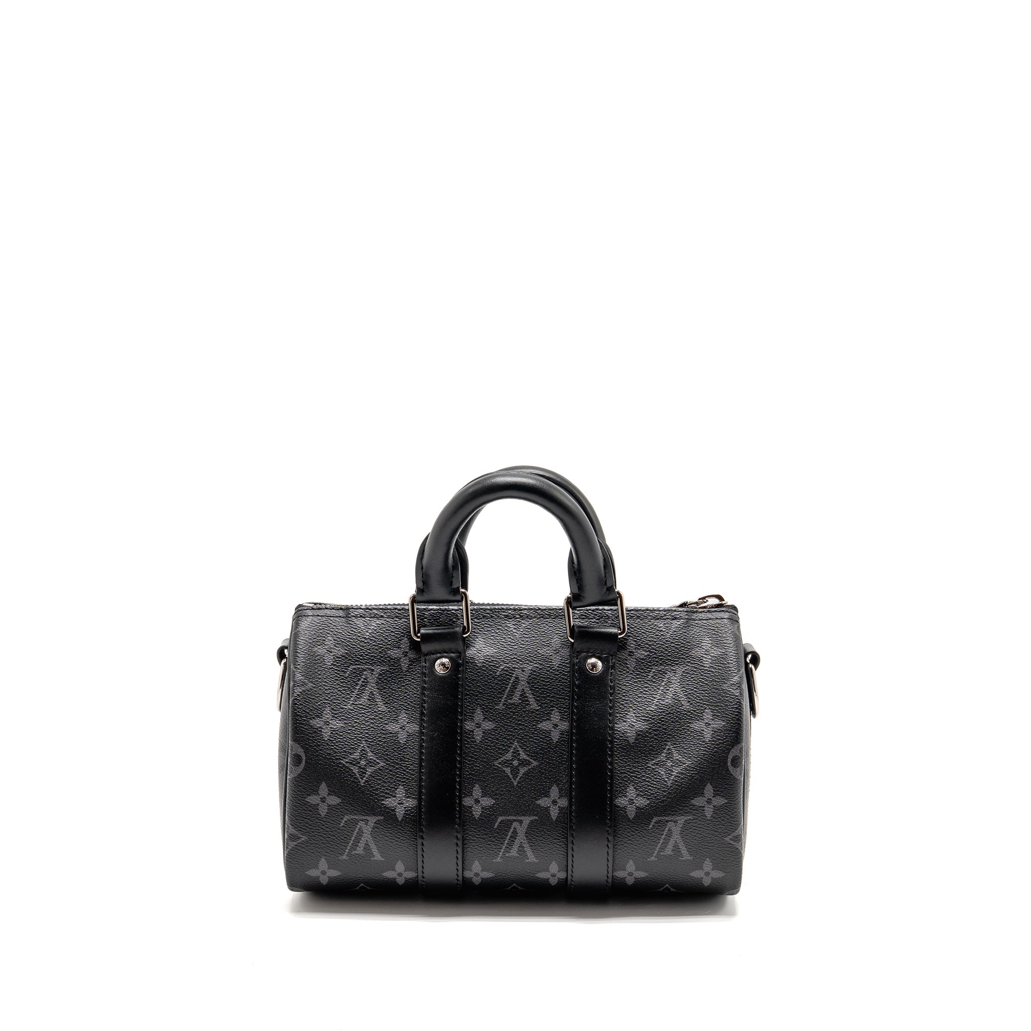 AAA Replica Louis Vuitton LV KEEPALL BANDOULIERE 25 MONOGRAM ECLIPSE SHW