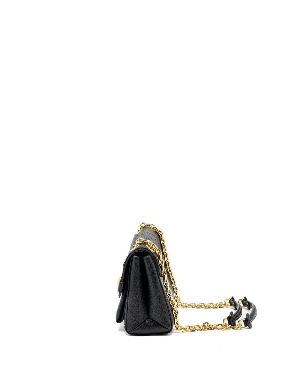 AAA Replica Louis Vuitton LV VAVIN BB MONOGRAM EMPREINTE CALFSKIN BLACK GHW