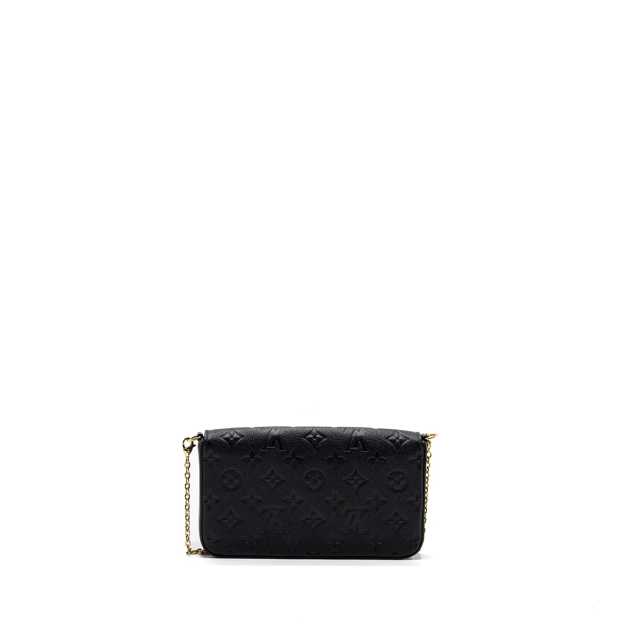AAA Replica Louis Vuitton LV FELICIE POCHETTE MONOGRAM EMPREINTE BLACK GHW(NEW VERSION)