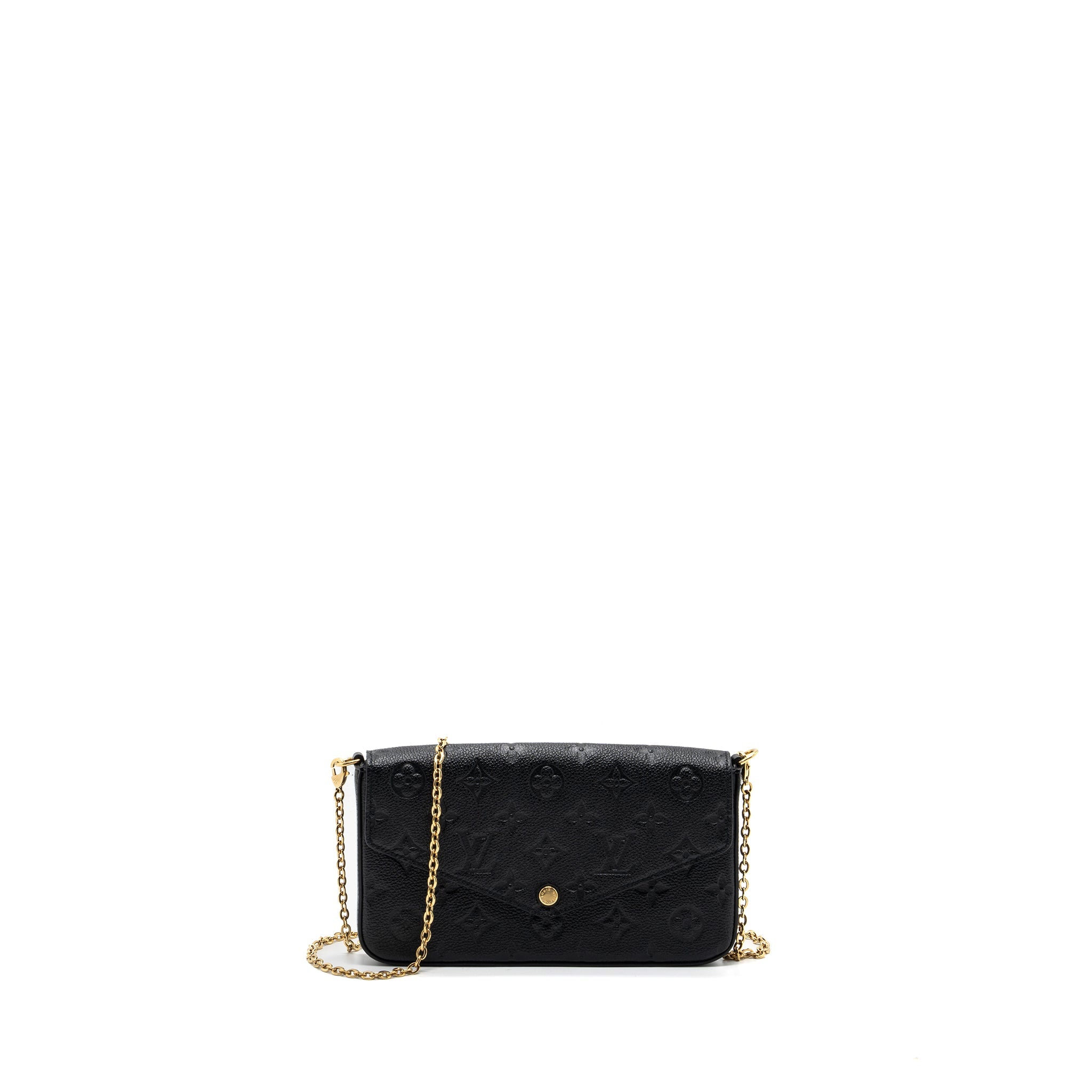 AAA Replica Louis Vuitton LV FELICIE POCHETTE MONOGRAM EMPREINTE BLACK GHW(NEW VERSION)
