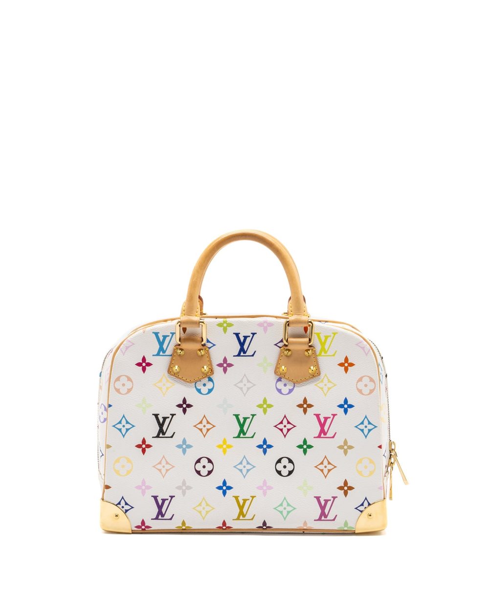 AAA Replica Louis Vuitton LV VINTAGE TOP HANDLE ZIP TOTE BAG WHITE MULTICOLOR MONOGRAM CANVAS GHW
