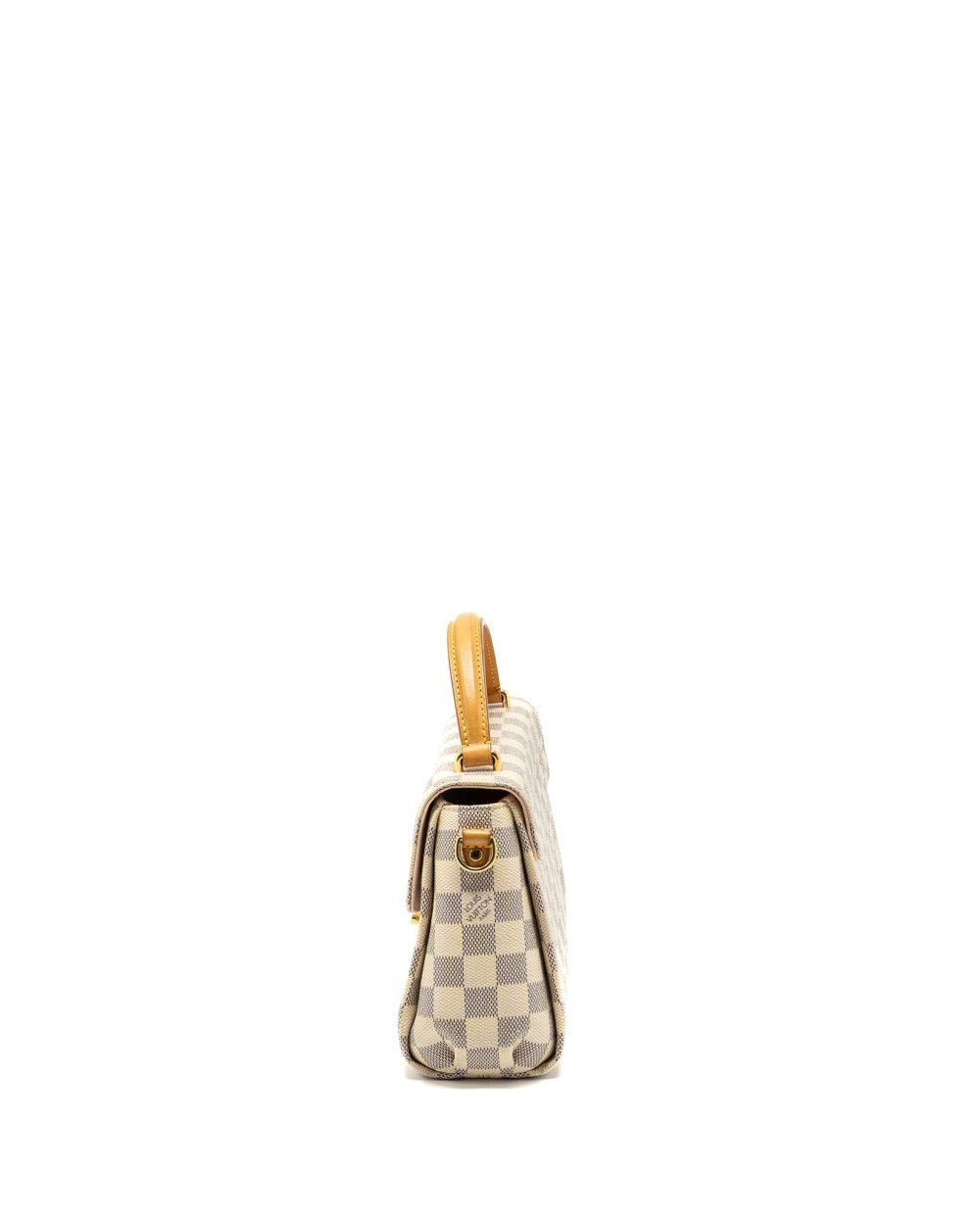 AAA Replica Louis Vuitton LV CROISETTE DAMIER AZUR CANVAS WHITE GHW 