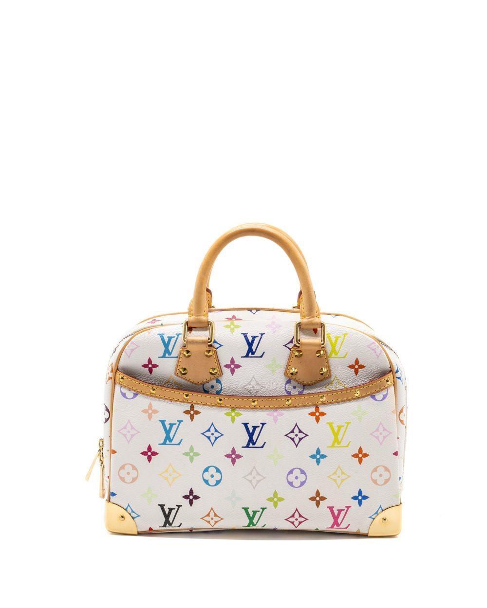 AAA Replica Louis Vuitton LV VINTAGE TOP HANDLE ZIP TOTE BAG WHITE MULTICOLOR MONOGRAM CANVAS GHW