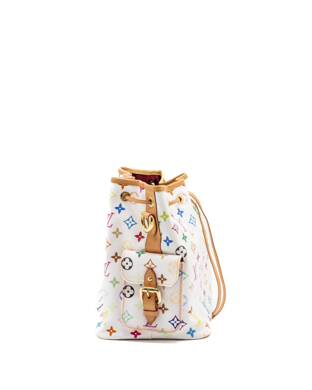 AAA Replica Louis Vuitton LV VINTAGE PETIT NOE SHOULDER BAG MULTICOLOUR MONOGRAM CANVAS WHITE GHW