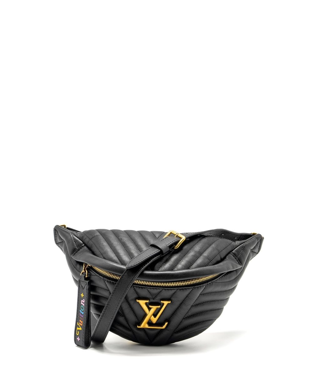 AAA Replica Louis Vuitton LV NEW WAVE BUMBAG CALFSKIN BLACK GHW