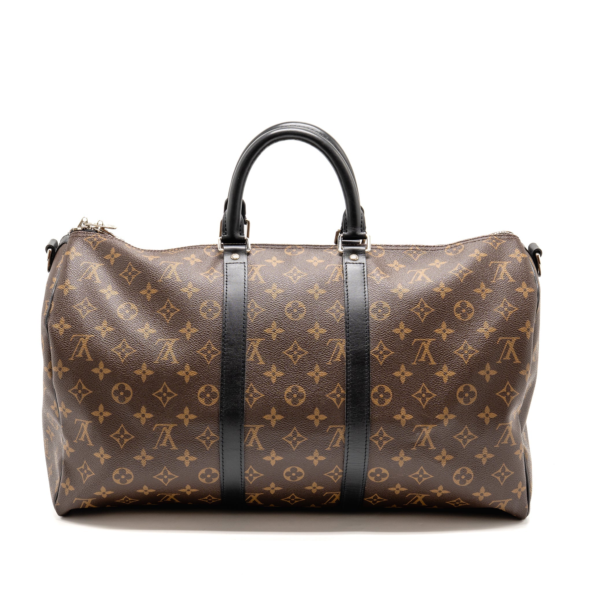 AAA Replica Louis Vuitton LV KEEPALL BANDOULIERE 45 MONOGRAM MACASSAR SHW