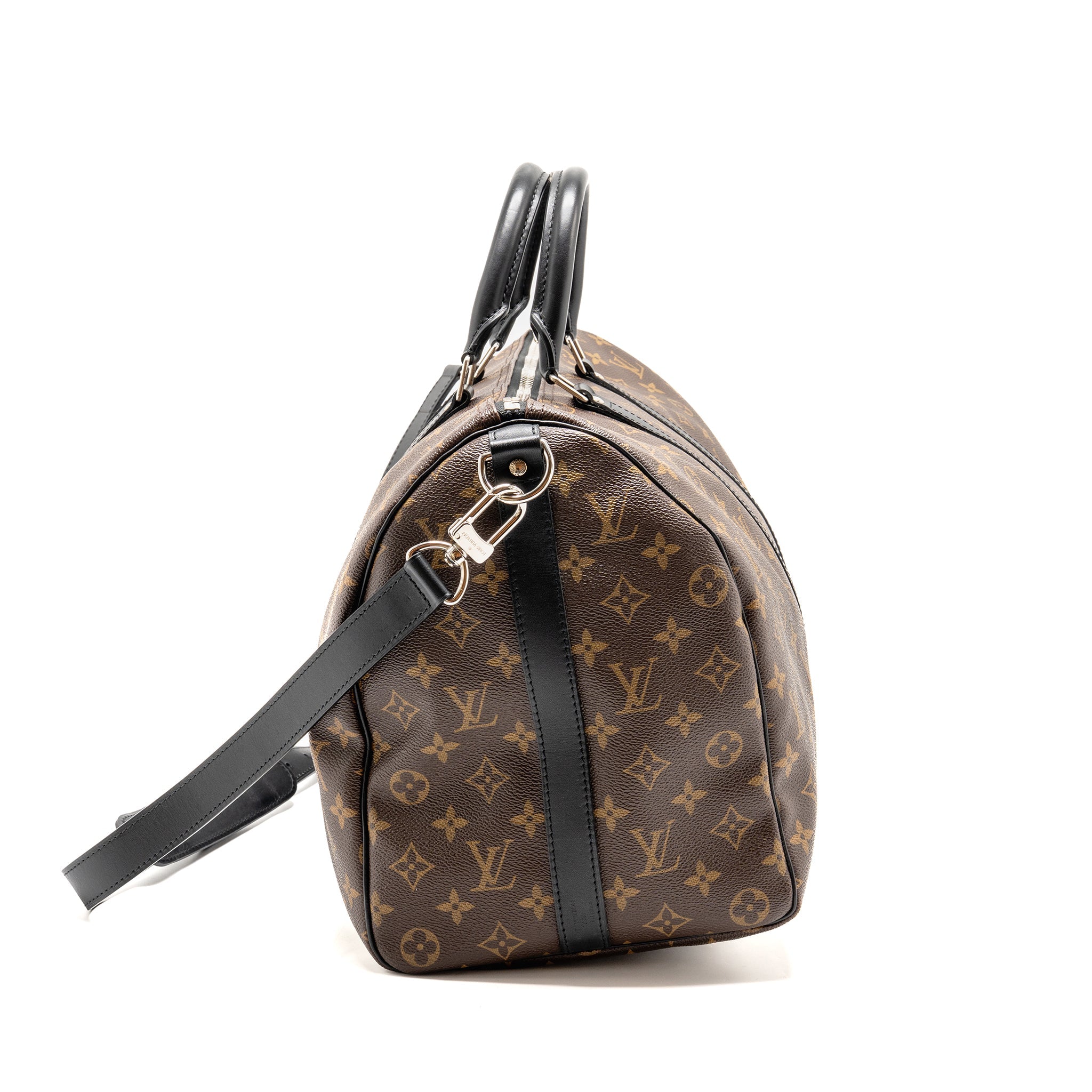 AAA Replica Louis Vuitton LV KEEPALL BANDOULIERE 45 MONOGRAM MACASSAR SHW