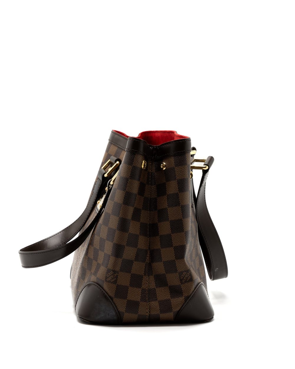 AAA Replica Louis Vuitton LV HAMSTEAD TOTE BAG DAMIER EBENE GHW