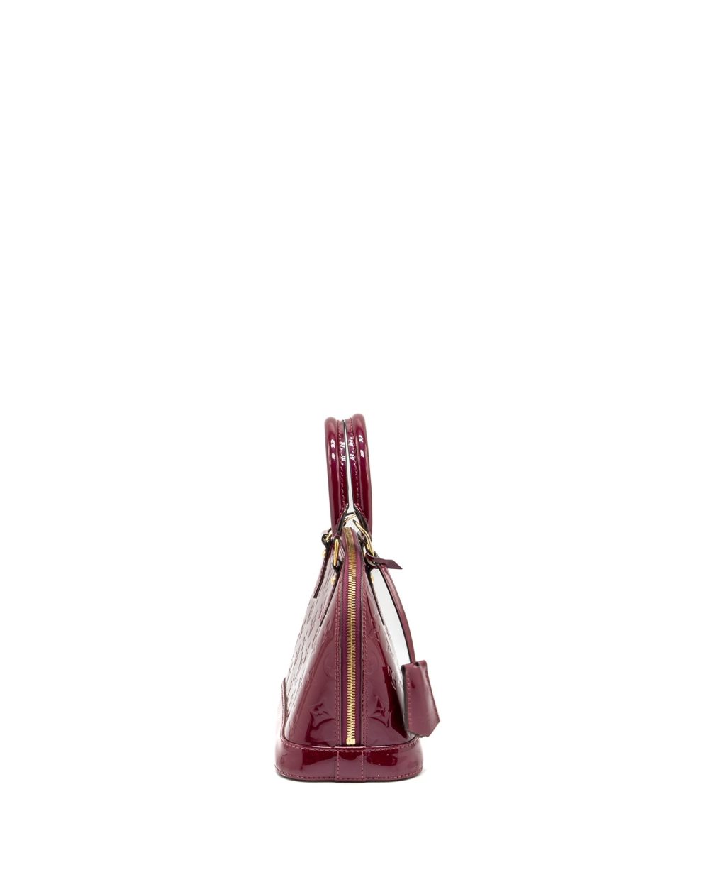 AAA Replica Louis Vuitton LV ALMA BB PATENT LEATHER INDIAN ROSE GHW
