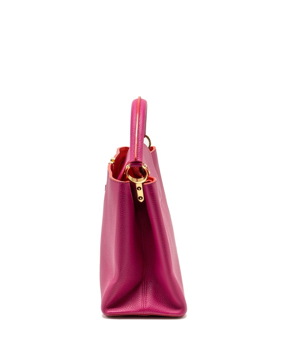 AAA Replica Louis Vuitton LV CAPUCINES GM TAURILLON PINK GHW