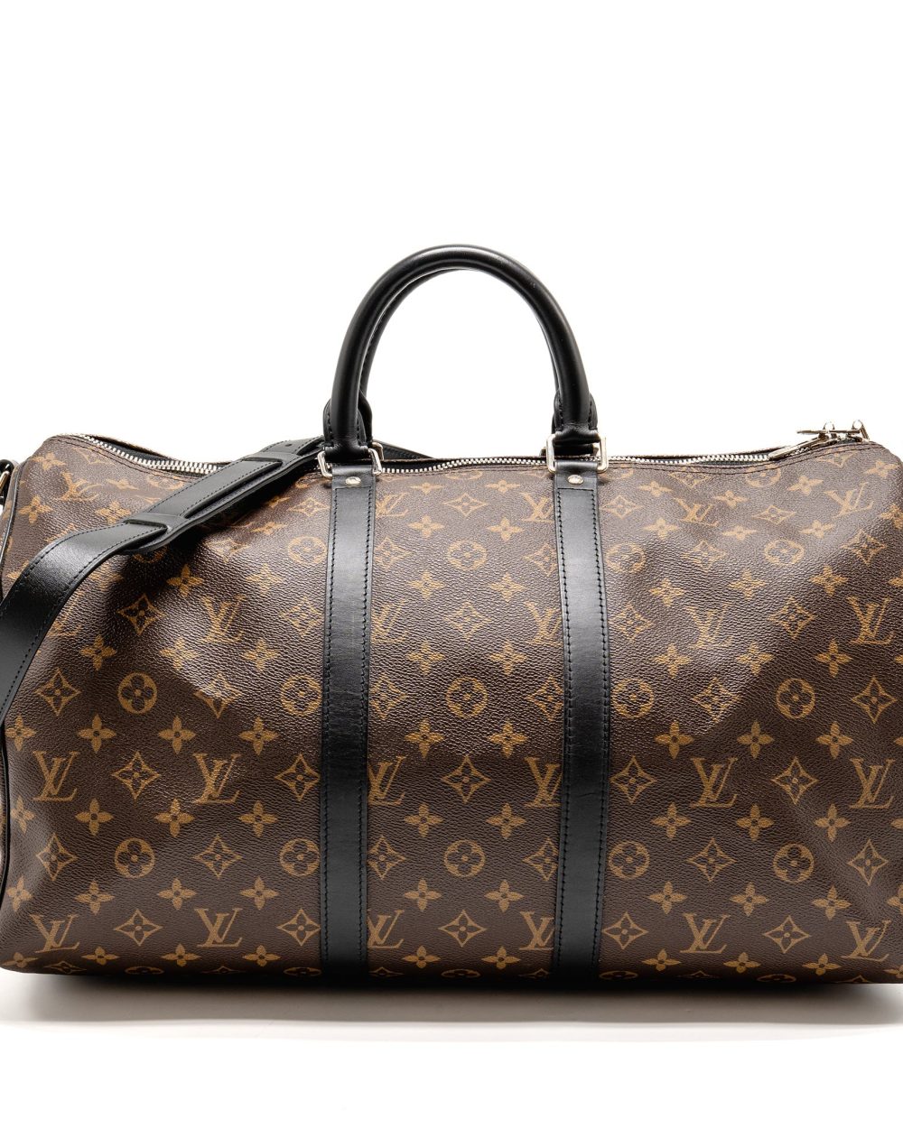 AAA Replica Louis Vuitton LV KEEPALL BANDOULIERE 45 MONOGRAM MACASSAR SHW