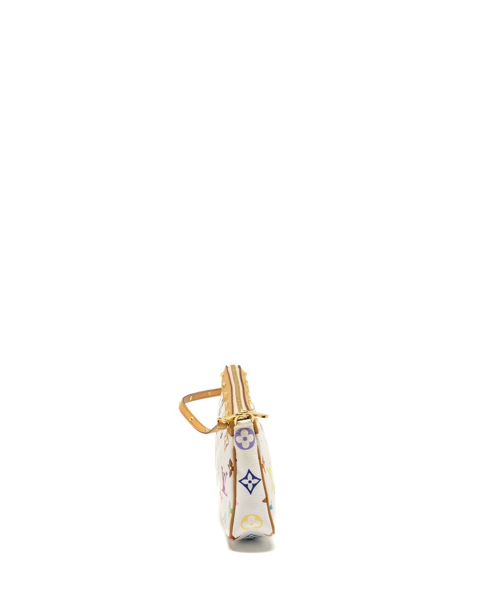 AAA Replica Louis Vuitton LV POCHETTE ACCESSORIES CANVAS WHITE MULTICOLOUR GHW