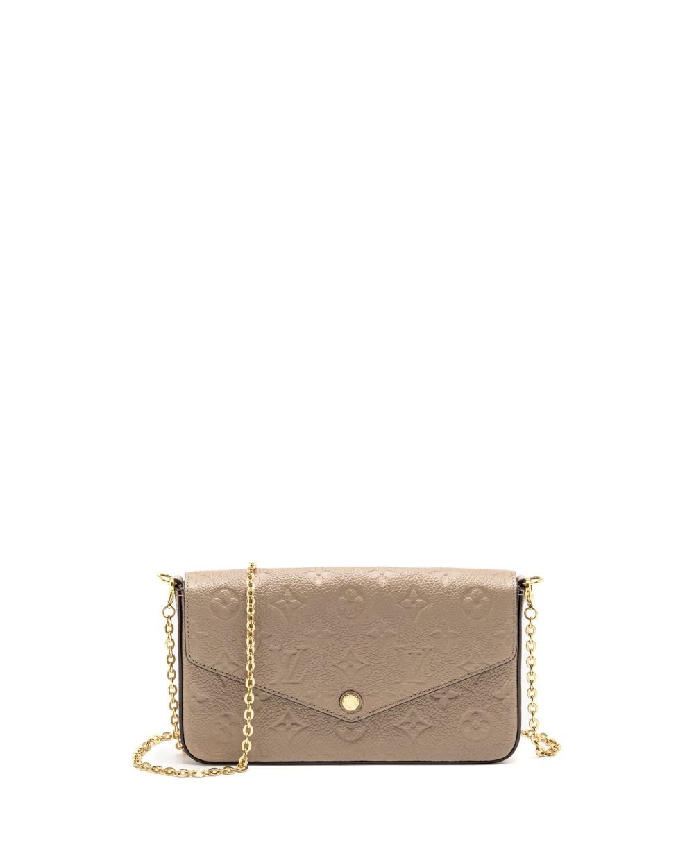 AAA Replica Louis Vuitton LV FELICIE POCHETTE MONOGRAM EMPREINTE TOURTERELLE GHW