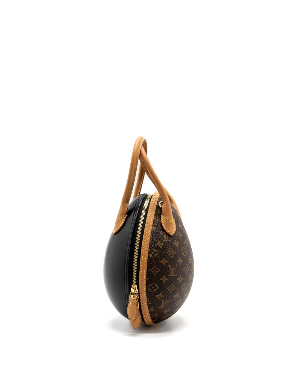 AAA Replica Louis Vuitton LV EGG BAG MONOGRAM CANVAS/LEATHER BROWN/BLACK GHW